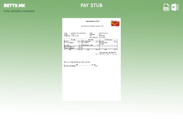 Шаблон за уплатница во модерен стил India Post